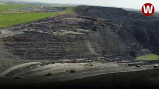 Drone footage shows massive Ffos y Fran coal mine still running after it was ordered to close [upl. by Virgilia749]