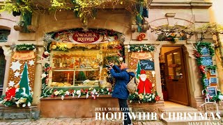 230 Riquewihr Christmas Fairyland in Alsace France  France Travel [upl. by Eelyac122]