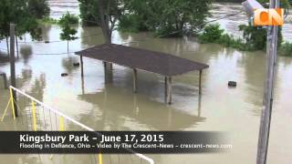 Scenes of flooding in Defiance Ohio [upl. by Nairadal]