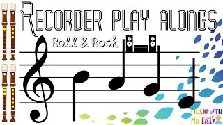 Recorder play along  53 Roll and Rock BAGE [upl. by Llenoj263]