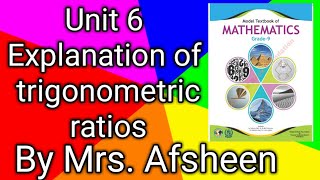 Maths grade 9 unit 6 trigonometric ratios of 30°afsheeneducation [upl. by Shiroma]