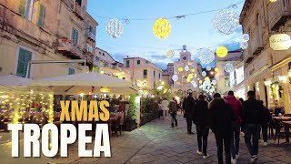 The most beautiful village of Italy ✨ TROPEA 🎄 Christmas walking tour in 4k [upl. by Austine390]