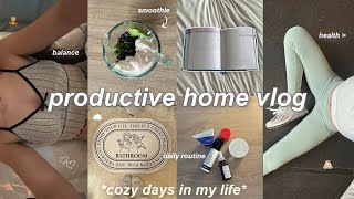 PRODUCTIVE HOME VLOG 🧸🪞 cozy days in my life  daily habits  weekly workouts [upl. by Henley]