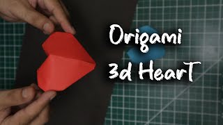 Origami 3D Heart Tutorial  Easy amp Beautiful Paper Heart [upl. by Olsen]