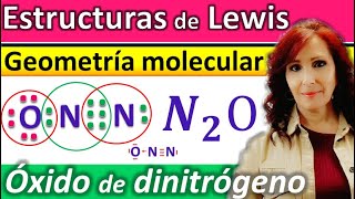 ✳️ESTRUCTURAS DE LEWIS DEL ÓXIDO DE DINITRÓGENO N2O ✳️GEOMETRIA MOLECULAR DEL ÓXIDO DE DINITRÓGENO [upl. by Nerek]