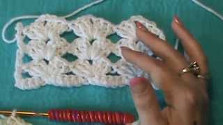 How to Crochet the quotLacy Shell Stitchquot [upl. by Ocirderf]