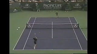 Guillermo Coria vs Andre Agassi IW 2004 [upl. by Anitnegra602]