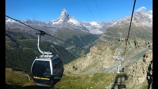 Gondola Ride from Sunnegga to Blauherd [upl. by Surad]