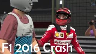 F1 2016 Crash Compilation II  Ultra Max Settings 60 fps [upl. by Anastasie]