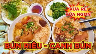 CÓ GÌ mà XE ĐẬUNGƯỜI CHỜ KÍN HẺM để ăn TÔ BÚN RIÊU CANH BÚN của CHỊ THẮM 30K Saigons Best [upl. by Ecadnac]