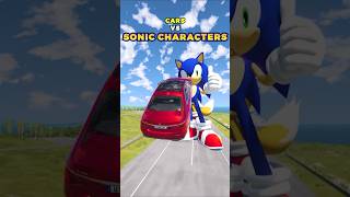 Cars VS Sonic Characters 🚗  BeamNGdrive shorts [upl. by Vigen164]