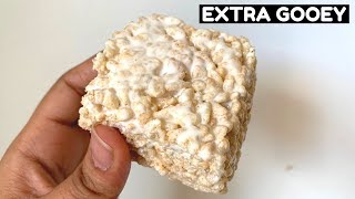 Extra Chewy Homemade Rice Crispy Treats  Marshmallows and Fluff  Bake with Bee [upl. by Hairam280]