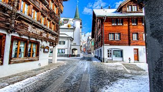 Andermatt is a magical Swiss village in winter ❄️ Switzerland 4K 🇨🇭 [upl. by Idrahs671]