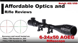 624x50 AOEG Riflescope review [upl. by Mckinney]