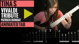 Tina S Vivaldi Patrick Rondat  Guitar Tutorial  Animated Tab  How to play [upl. by Gnidleif]