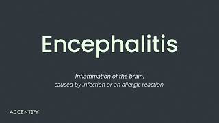 Encephalitis Pronunciation and Meaning [upl. by Bertine968]