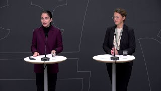 Pressträff med Romina Pourmokhtari om Utredningen om ökad materialåtervinning av avfall [upl. by Zolner958]