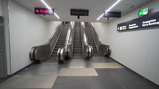 Sweden Stockholm City train station Vasagatan underpass 2X escalator [upl. by Olly]