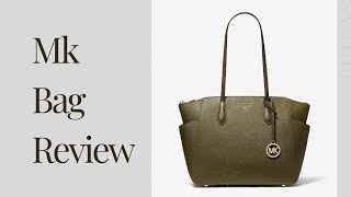 Marilyn Medium Saffiano Leather Tote BagMk bag review [upl. by Ahseret]