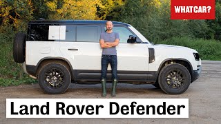 2021 Land Rover Defender indepth review – NEW engines already  What Car [upl. by Ydniahs]