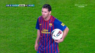 INSANE Messi HatTrick vs Atletico Madrid Home 201112 English Commentary HD 1080i50 [upl. by Dlarej877]