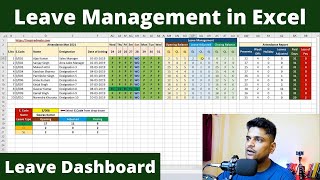 Leave Management in Excel  Important for Payroll [upl. by Annuahs516]