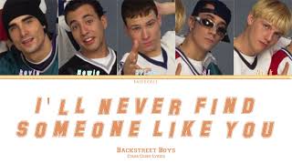 Backstreet Boys  I’ll Never Find Someone Like You Color Codes Lyrics [upl. by Emelda]