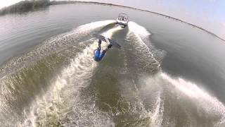 Quadcopter aerial wakeboarding video [upl. by Lydie277]