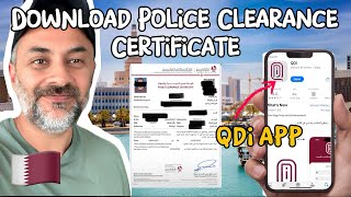 How to Download Your Qatar Police Clearance Certificate via the QDI App 🇶🇦 [upl. by Mik]