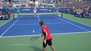 Wawrinka v Nishikori 2018 US Open practice 4K [upl. by Kus]