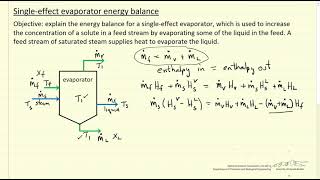 SingleEffect Evaporator Energy Balance [upl. by Nortad]