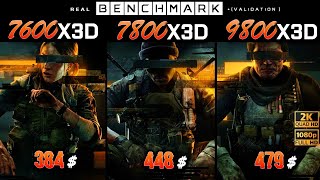 Ryzen 5 7600X3D vs 7 7800X3D vs 9800X3D  Test  FHD  QHD  1080p  1440p  RTX 4090  in 8 Games [upl. by Tamanaha]