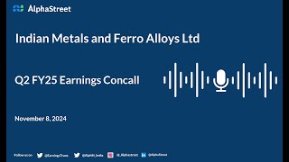 Indian Metals and Ferro Alloys Ltd Q2 FY202425 Earnings Conference Call [upl. by Hultgren]