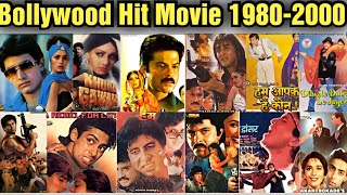 19802000 Bollywood Hit Hindi Movies List  Bollywood hit movie list  All time Hit Movies [upl. by Wakefield882]