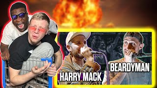 AMERICAN RAPPERS REACTS TO  Harry Mack x Beardyman  None Of This Was Planned REACTION [upl. by Luoar]