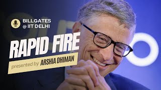 Rapid Fire Round with Bill Gates  IIT Delhi [upl. by Anelrad]