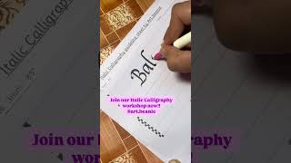 live session on Italic Calligraphy Let’s explore the art together calligraphy brushcalligraphy [upl. by Yesnnyl]