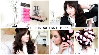 Overnight Heatless Curls Using Primark Sponge Rollers  Becca Rose [upl. by Annatnas694]