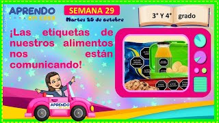 ¡Las etiquetas de nuestros alimentos nos están comunicando  Martes 20 de octubre  Aprendo en casa [upl. by Aihcats]