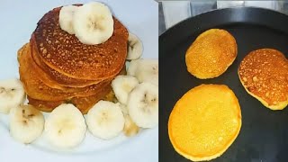 Banana Pancake Recipe  NO EGG  Eggless Breakfast Recipes [upl. by Azrim]