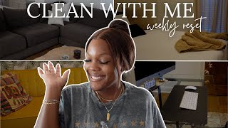 CLEAN MY HOME WITH ME  saturday morning chores weekly apartment reset  cleaning motivation [upl. by Burrow909]