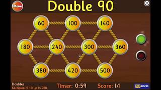 Hit The Button  Doubles  Multiples of 10  Up to 250  Beat our score Fun Kids Cool Maths Games [upl. by Reynold]