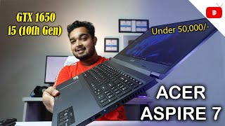 Under 50000 Acer Aspire 7 Gaming Laptop Malayalam Review [upl. by Yahsram]