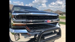 American Flag Chevy Bowtie Install  2017 Chevy Silverado [upl. by Sirronal]