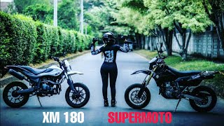 UNA SUPERMOTO DE BAJO PRESUPUESTO XM 180 SUPERMOTARD MODIFICADA 🚀🎯 CRESPA 99 [upl. by Enilra]