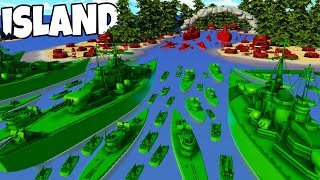 Green ARMY MEN Beach Invasion of SNAKE ISLAND  Attack on Toys [upl. by Anircam]