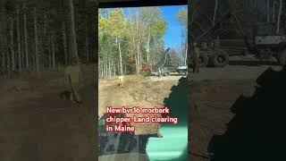 New morbark chipper bvr16 morbark chipper Land clearing Maine treeremoval [upl. by Eidahs]