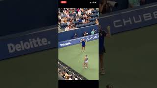 Putintseva attitude to ball girl tennis usa usopen girl ball kazakhstan russia 2024 [upl. by Pandich726]