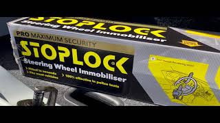 Stoplock Pro  Steering Wheel Immobiliser  Car Security [upl. by Bohon]