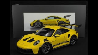 Review Norev 118 Porsche 911 992 GT3 RS Racing Yellow [upl. by Cassaundra]